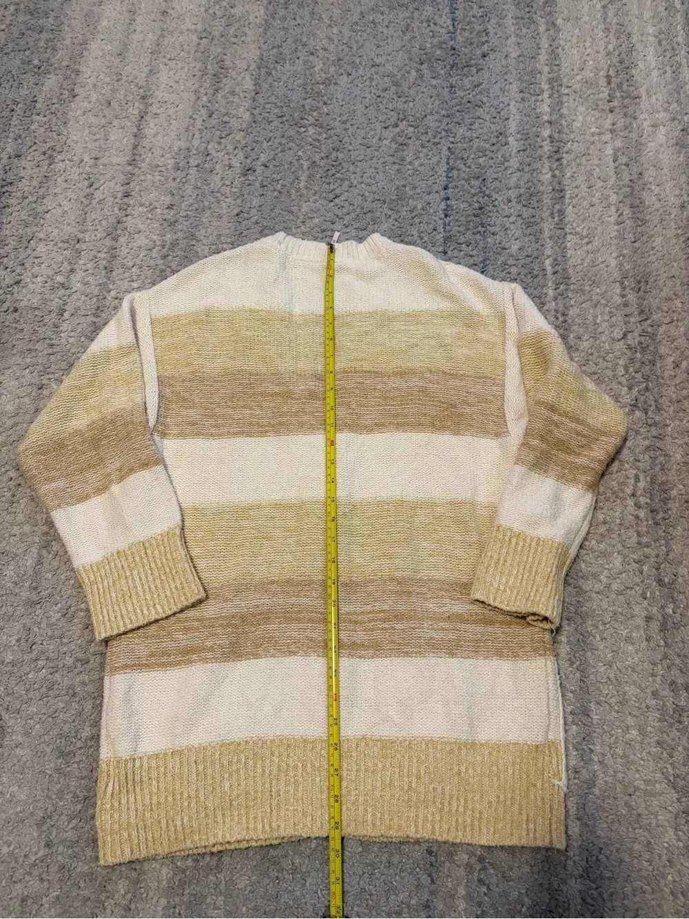Free People Grains Combo Striped Cardigan Sweater XS NWT $148 Boho Chunky Knit